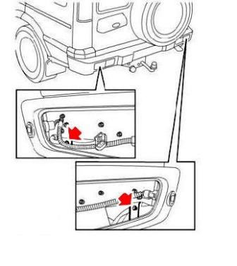 diagram of rear bumper Land Rover Discovery II (1998-2004)